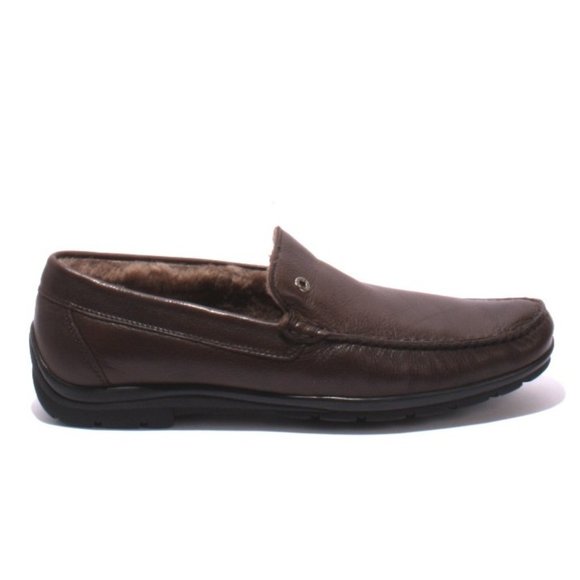 Ernesto Dolani 9640b Brown Leather / Sheepskin Deer Driver Moccasins main image 2